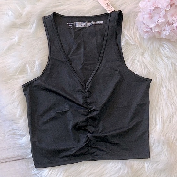 Victoria's Secret Tops - Victoria’s Secret On Point Crop Ruched Front Tank Top